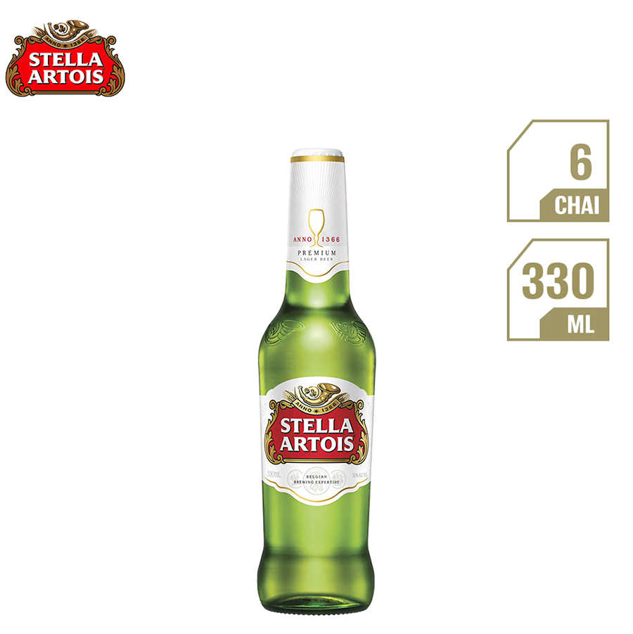 Bia Stella Artois 330ml 6 chai