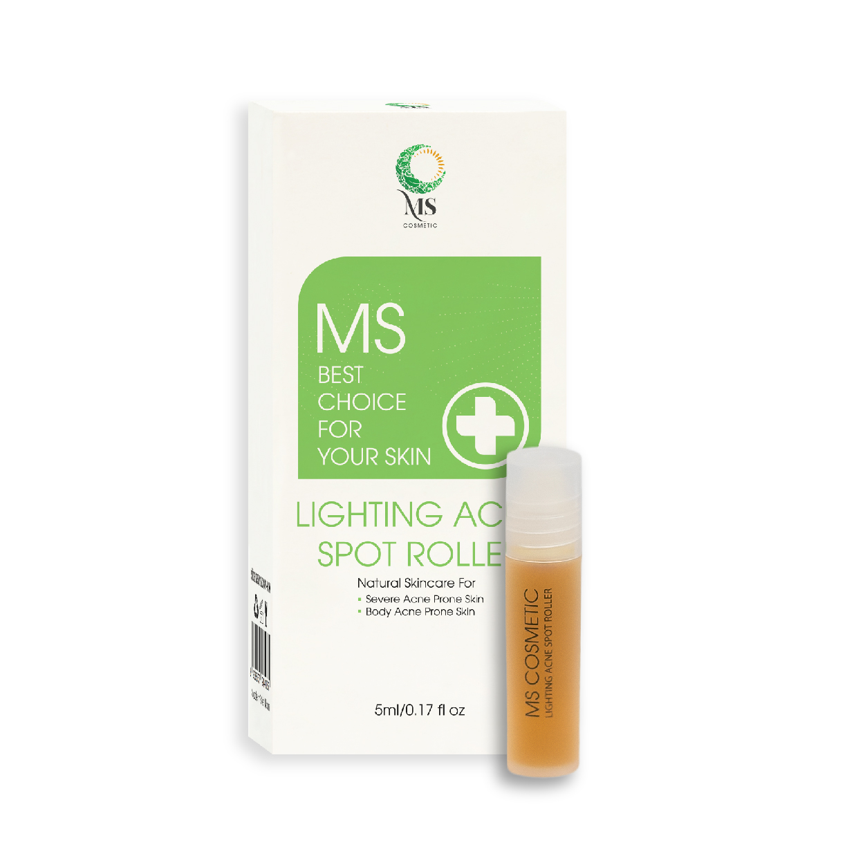 Thanh Lăn Mụn MS Lighting Acne Spot Roller (5ml), Hỗ Trợ Giảm Mụn, Mờ Vết Thâm, Thông Thoáng Lỗ Chân Lông - Mỹ Phẩm MS COSMETIC