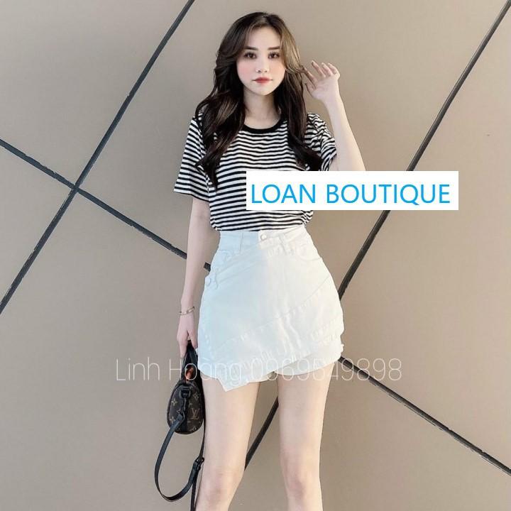 CHÂN VÁY BÒ KIỂUQUẦN VÁY JEAN VẠT LỆCH SANG CHẢNH