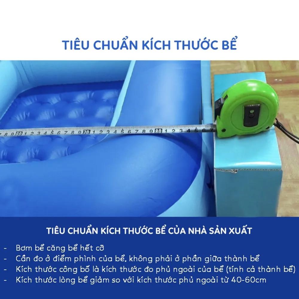 Hồ bơi cho bé, bể bơi thành cao bơm hơi tại nhà cho bé 3 tầng nhiều kích thước, chất liệu cao cấp có đế chống trượt