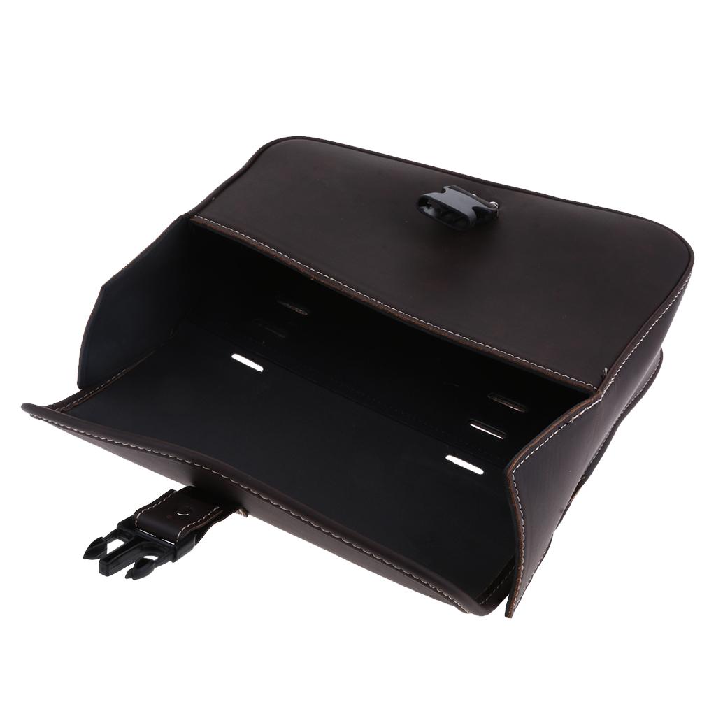 Left & Right PU Leather Solo Saddle Bag for 2004-2013 Harley Sportster XL883 XL1200