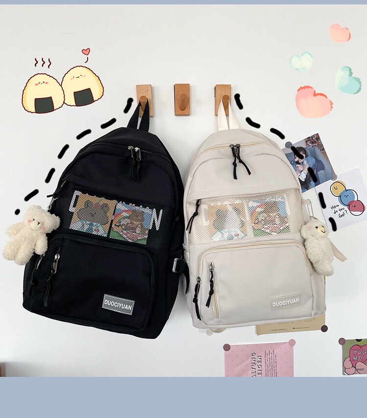 Balo gấu ulzzang chống Kute hàn quốc nước mẫu hót nhất 2021 có kèm gấu B086