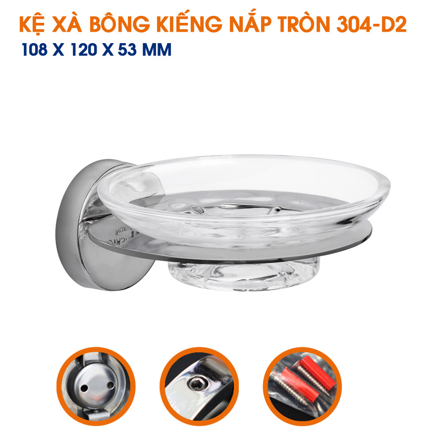 Kệ xà bông kiếng nhiều mẫu inox 304 TOVASHU
