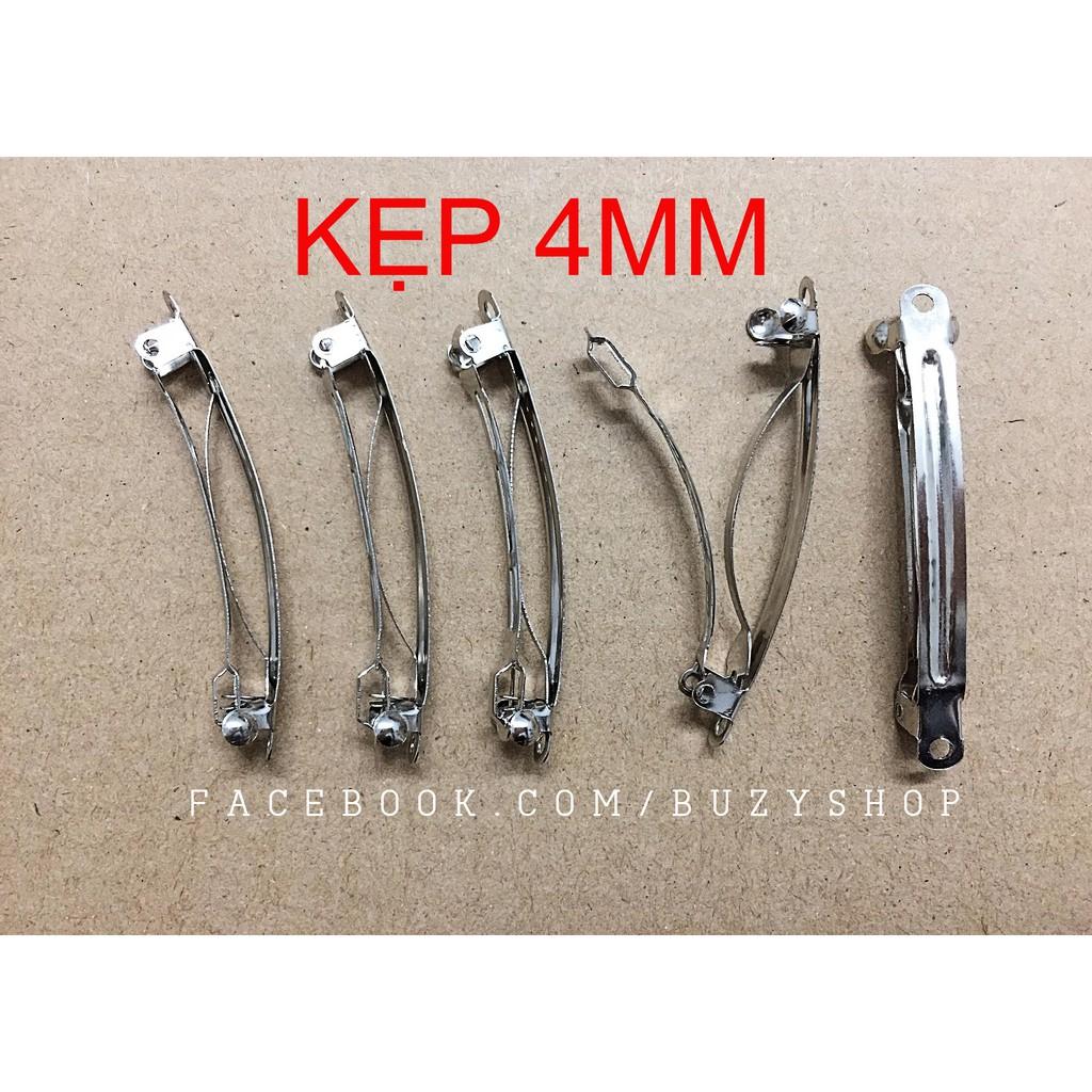 (5 cái) xương kẹp tóc, kẹp bấm 4mm [nguyên liệu thủ công, phụ liệu handmade