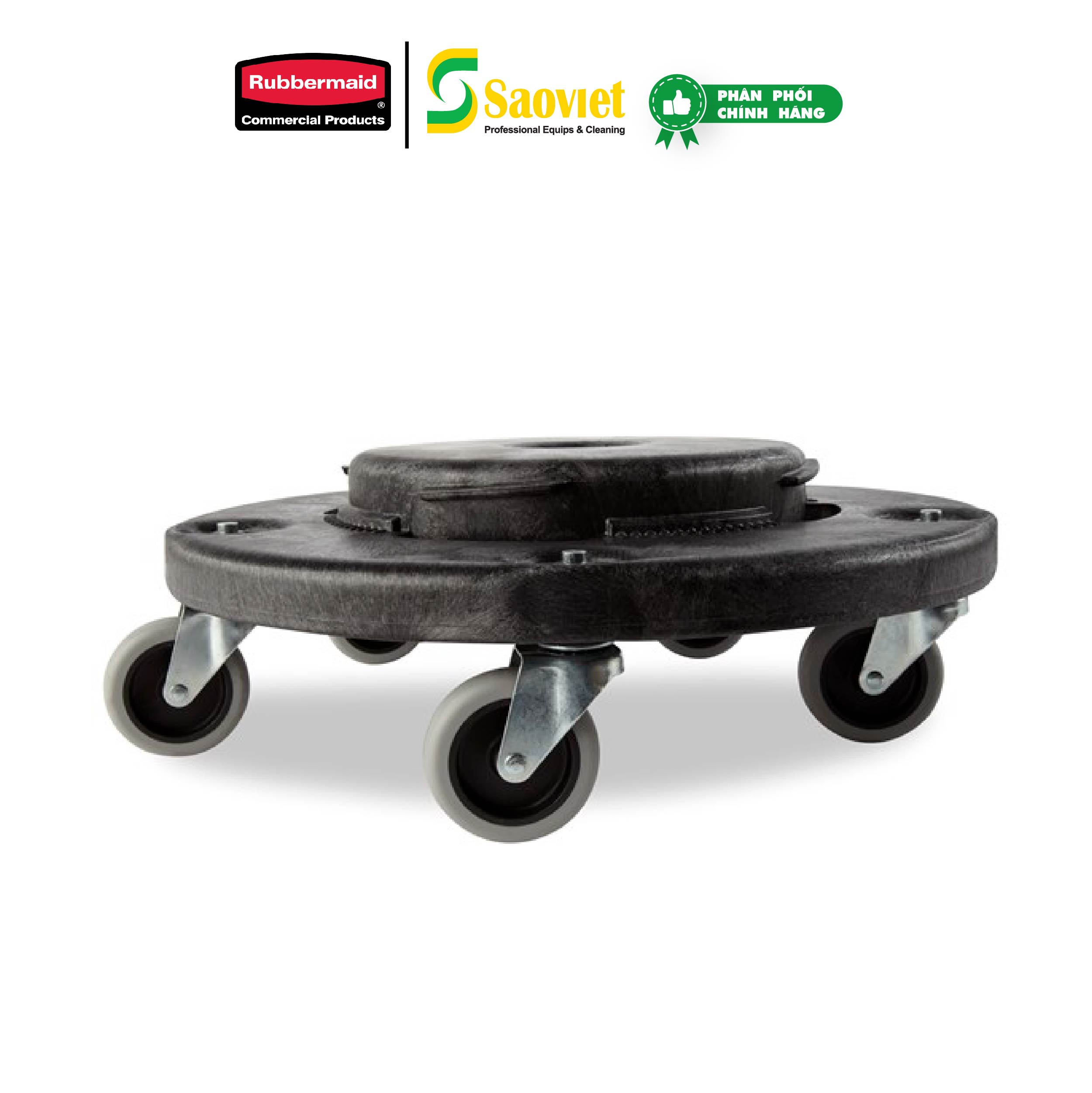 Giàn Bánh Xe Dolly Thùng Đựng Đồ Vận Chuyển Brute RUBBERMAID (Chính Hãng) - SKU: FG264000BLA | SAOVIETCO