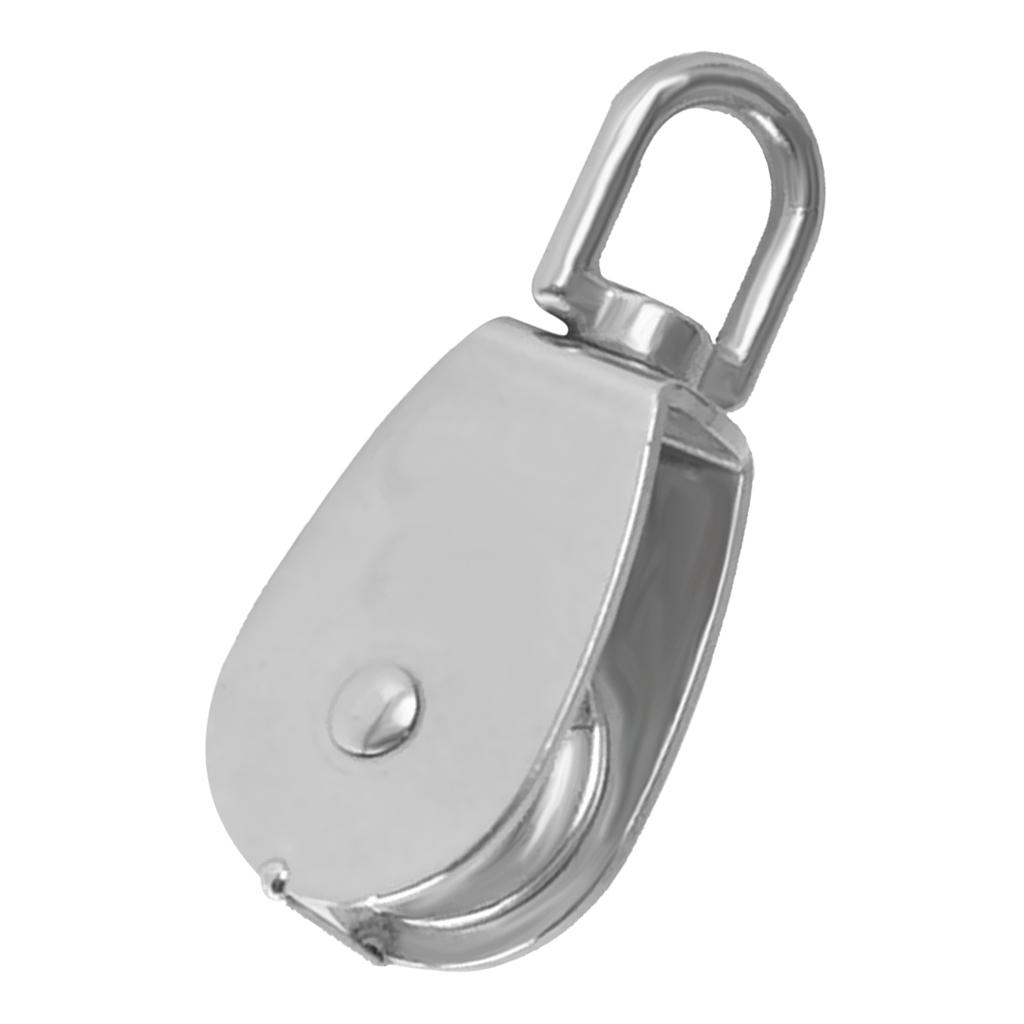 2 Pieces 304 Stainless Steel Swivel Sheave Rigging Pulley Block Heavy Duty