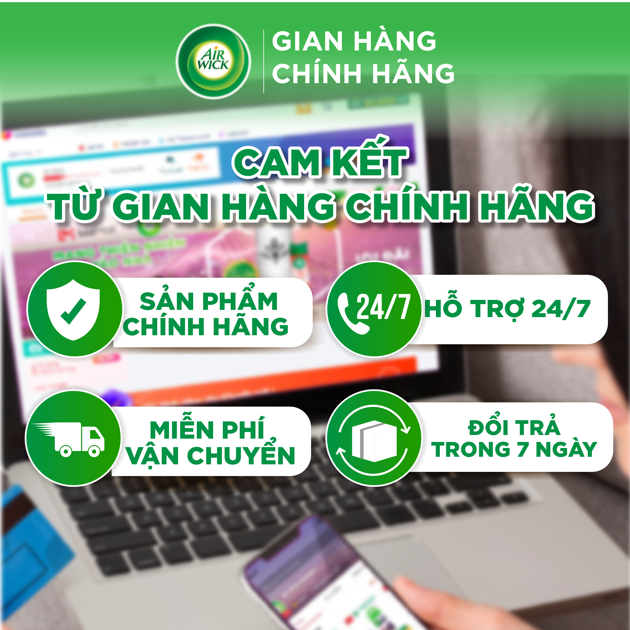 Chai xịt thơm phòng hương hoa hồng AIRWICK ngọt ngào, quyến rũ, vòi xịt thông minh giúp tỏa hương dễ dàng 300ml