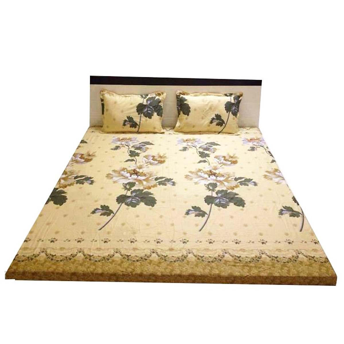 Bộ 3 món Ga Gối Cúc Vàng Chất liệu Cotton Poly Phong cách Hàn Quốc
