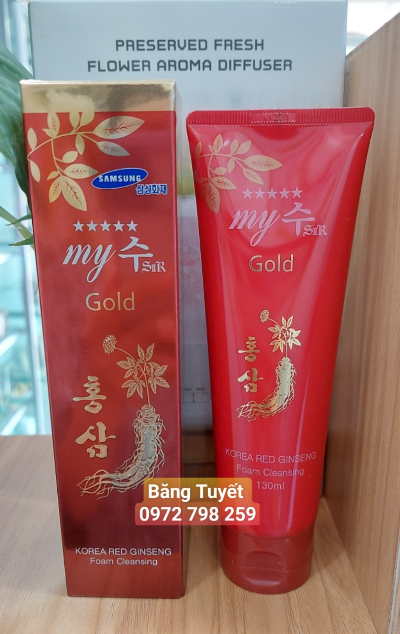 Sữa Rửa Mặt Sâm Đỏ My Gold Hàn Quốc 130ml