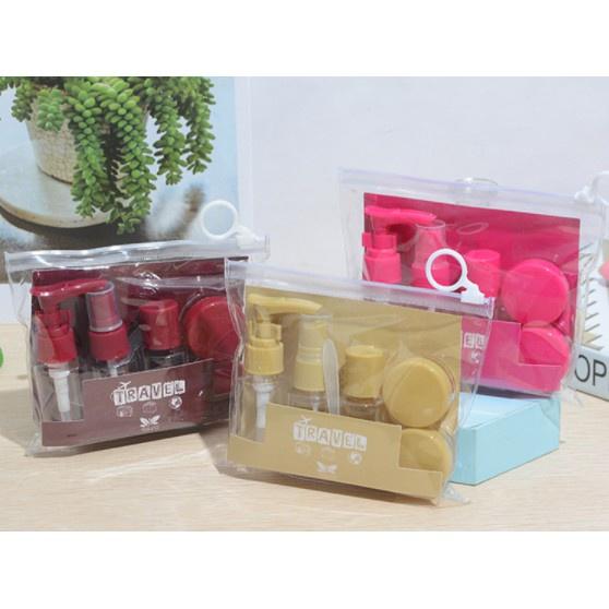 Bộ chiết mỹ phẩm du lịch tiện ích set chiết 6 món
