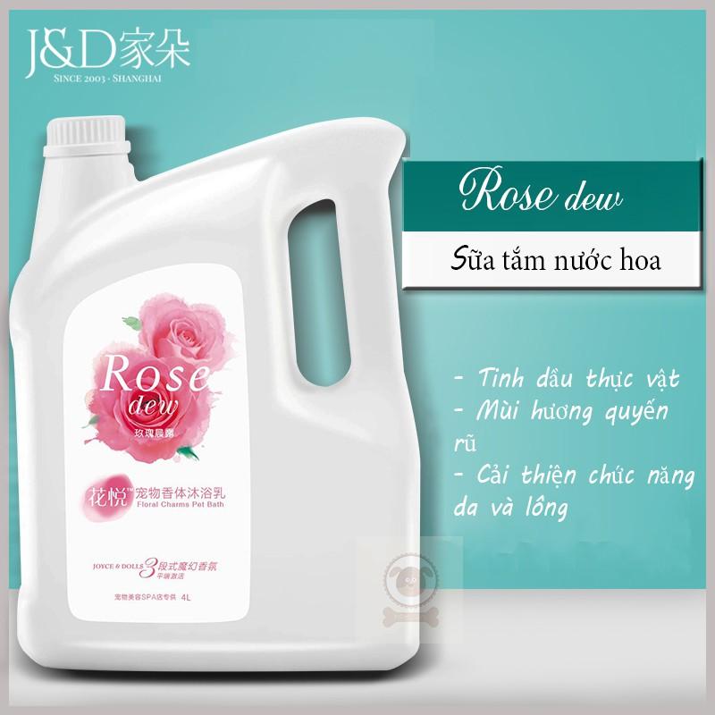 Sữa Tắm Nước Hoa Chó Mèo - Sữa Tắm Spa Thú Cưng Joyce & Doll - 4 Lít