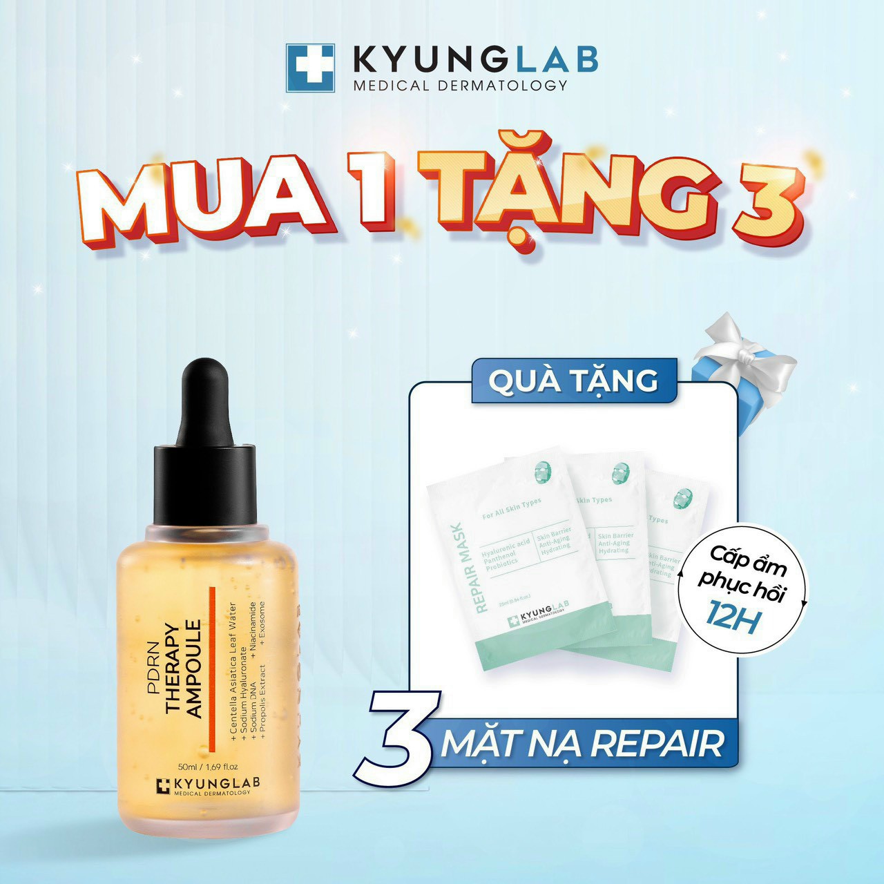 Serum KyungLab PDRN tế bào gốc, Dưỡng trắng, tăng độ đàn hồi và thúc đẩy tái tạo tế bào da 50ml