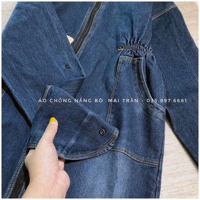 _ÁO CHOÀNG CHỐNG NẮNG NỮ VẢI BÒ DÀY DẶN_VÁY CHỐNG NẮNG TOÀN THÂN VẢI JEAN