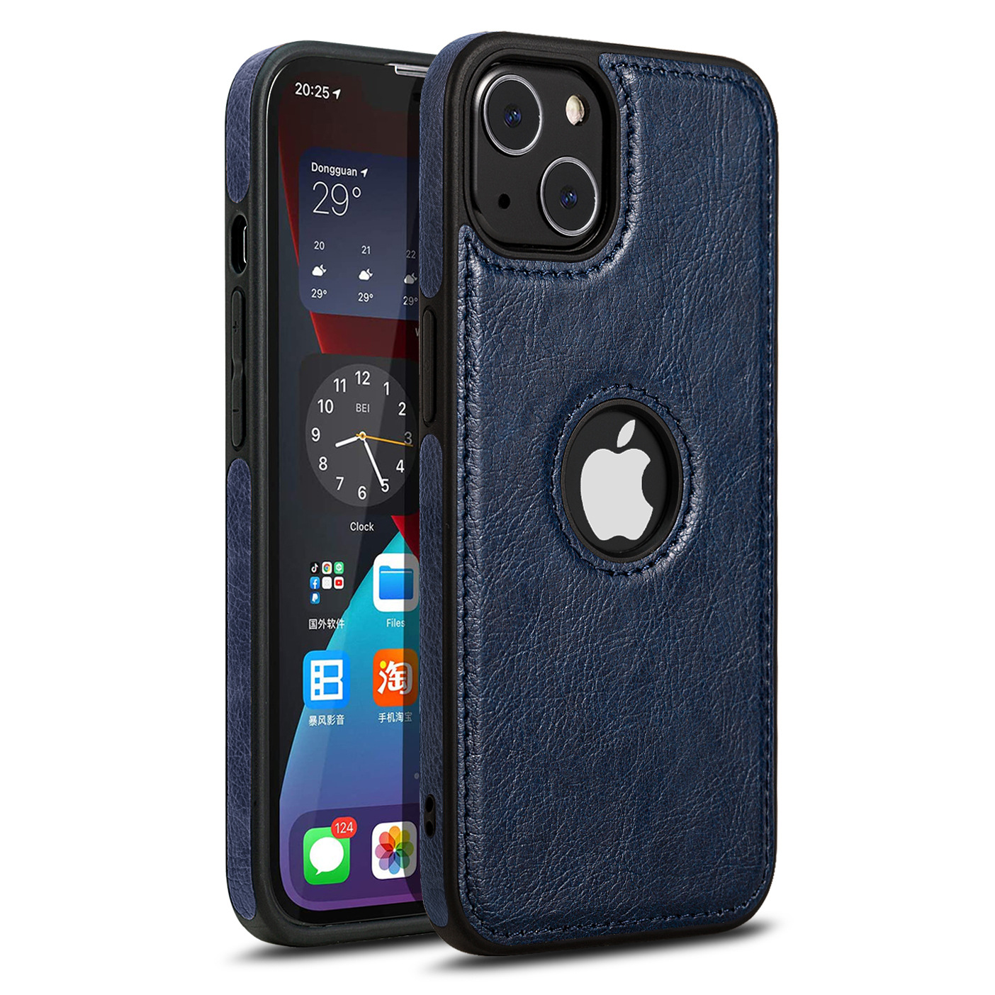 Ốp Lưng Da Cao Cấp Dành Cho Iphone 14 14 Plus 14 Pro 14 Pro Max - Hàng Chính Hãng - Xanh - 14