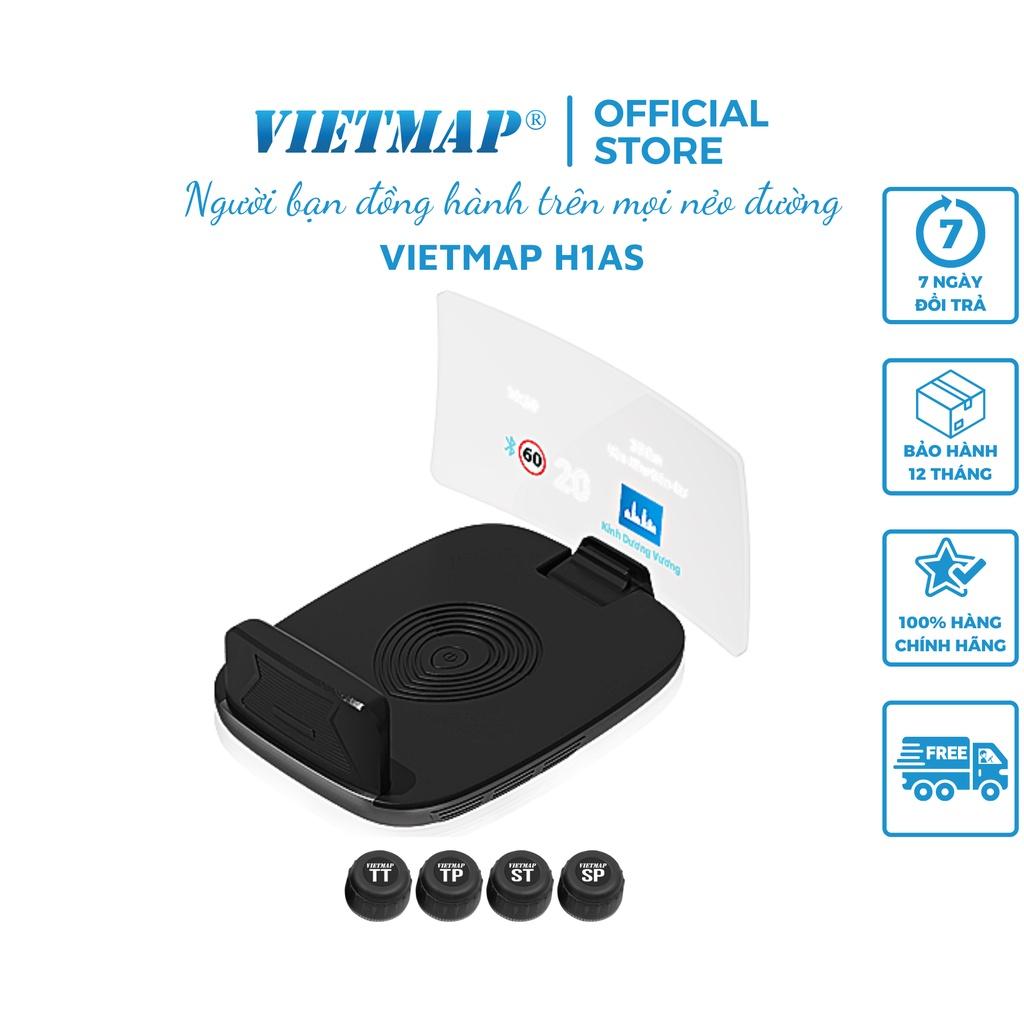 Vietmap H1AS - Màn hình HUD Cảnh báo giao thông dẫn đường Vietmap Live - Báo áp suất lốp - Hàng chính hãng