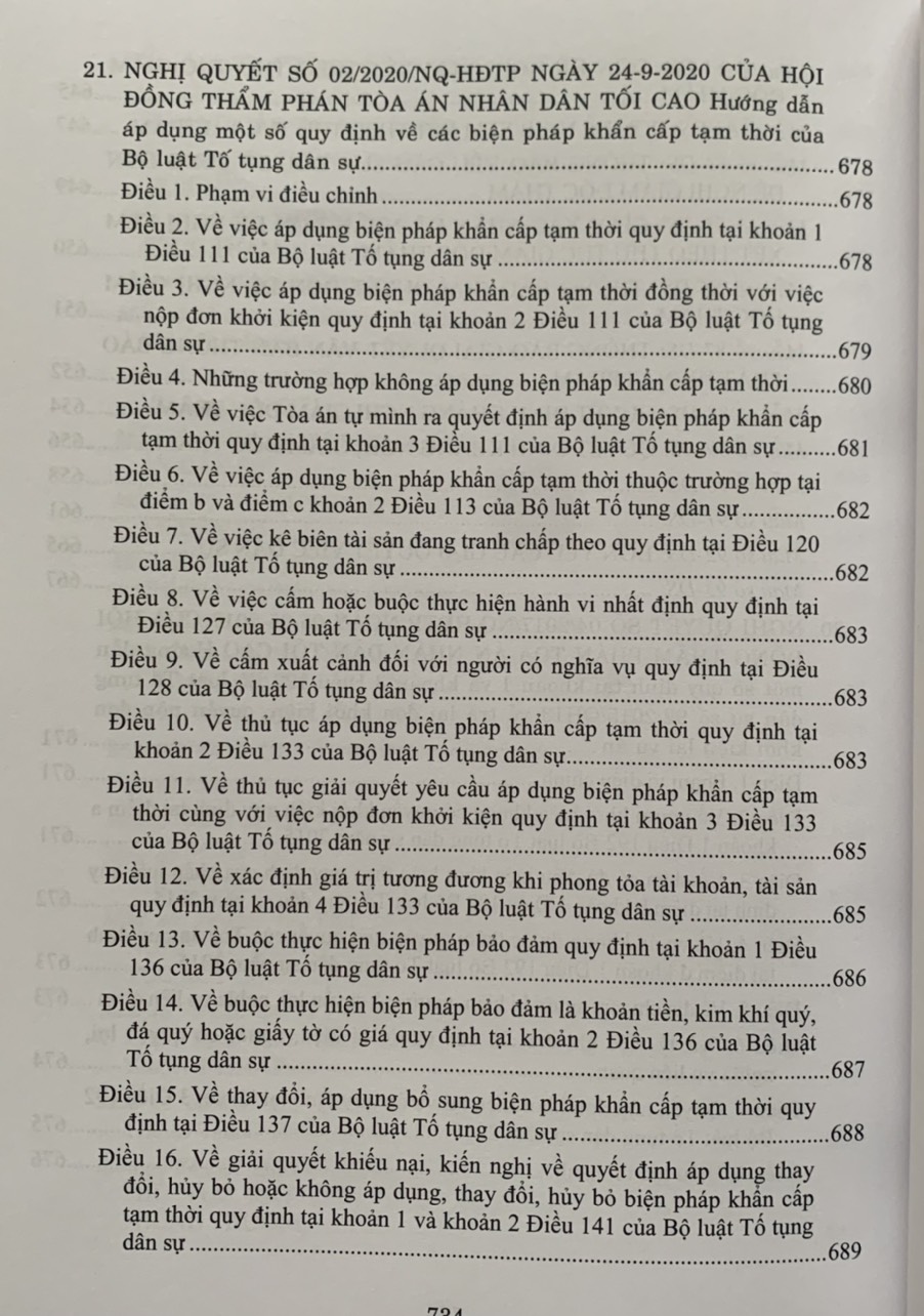 Hệ thống các nghị quyết của Hội đồng Thẩm phán Tòa án nhân dân tối cao về dân sự và tố tụng dân sự từ 1990-2023