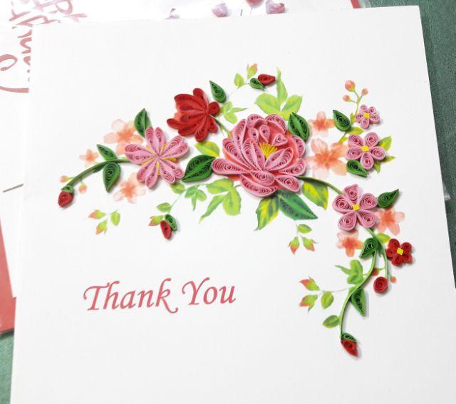 THIỆP HANDMADE CẢM ƠN, THIỆP QUILLING