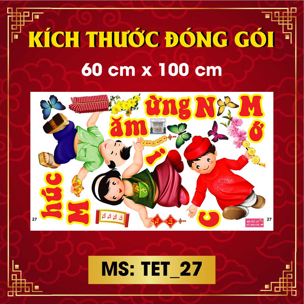 Decal trang trí tết combo số 16