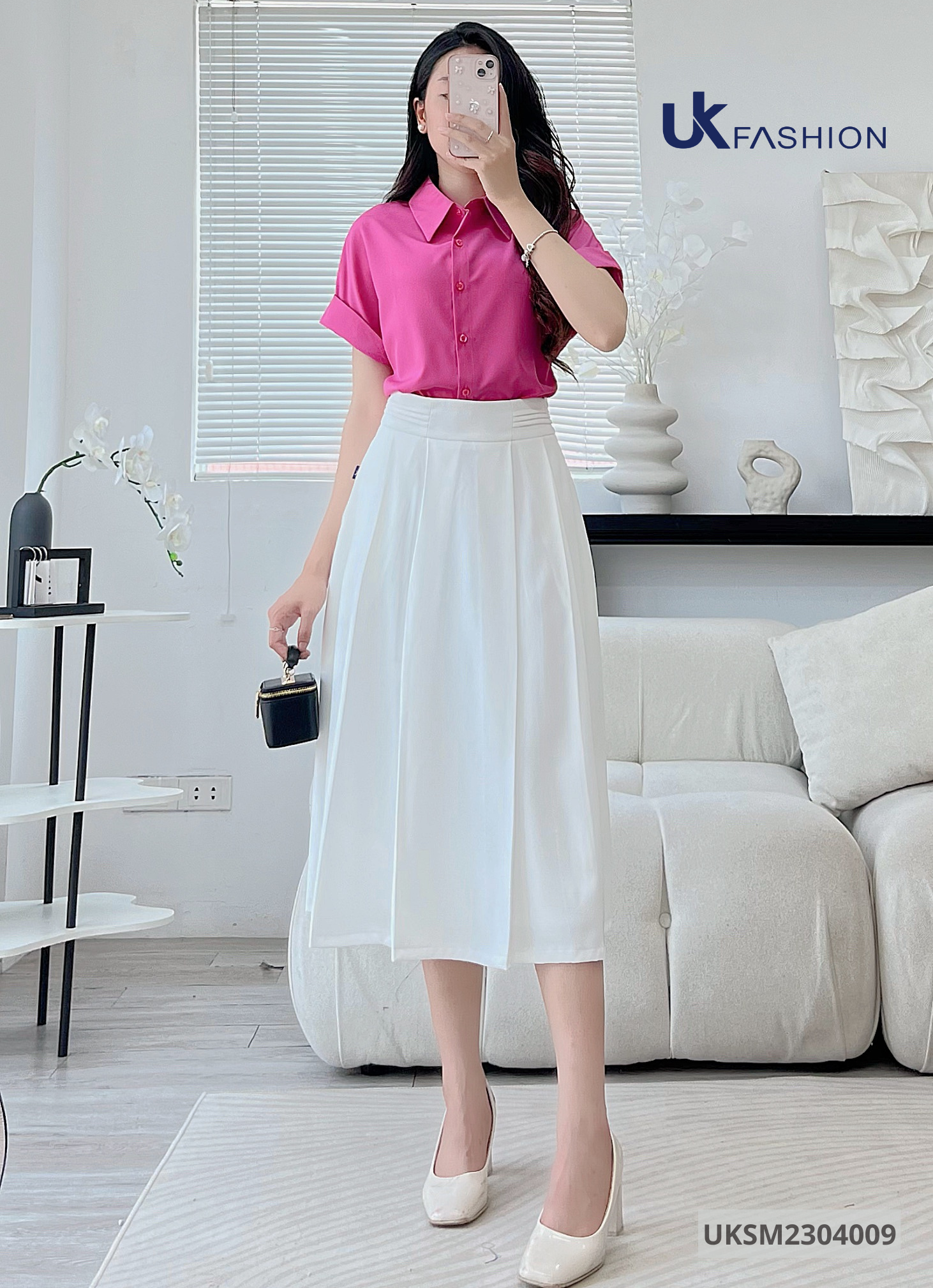 Áo Sơ Mi Nữ NK Fashion Cổ Đức Vai Chờm Chất Vải Mềm Mịn Thoáng Mát Phù Hợp Đi Làm Đi Chơi UKSM2304009