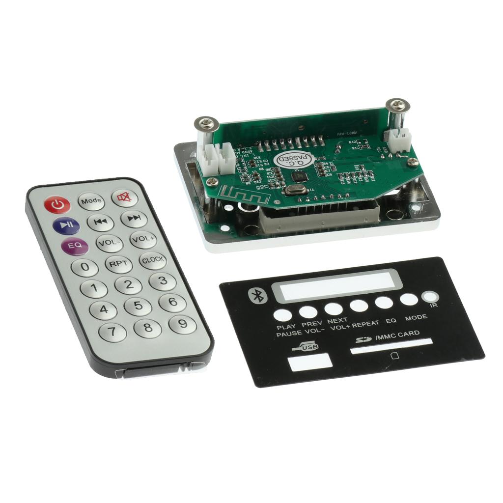 12V Car Wireless Bluetooth MP3 Board Audio Module MMC USB TF AUX FM