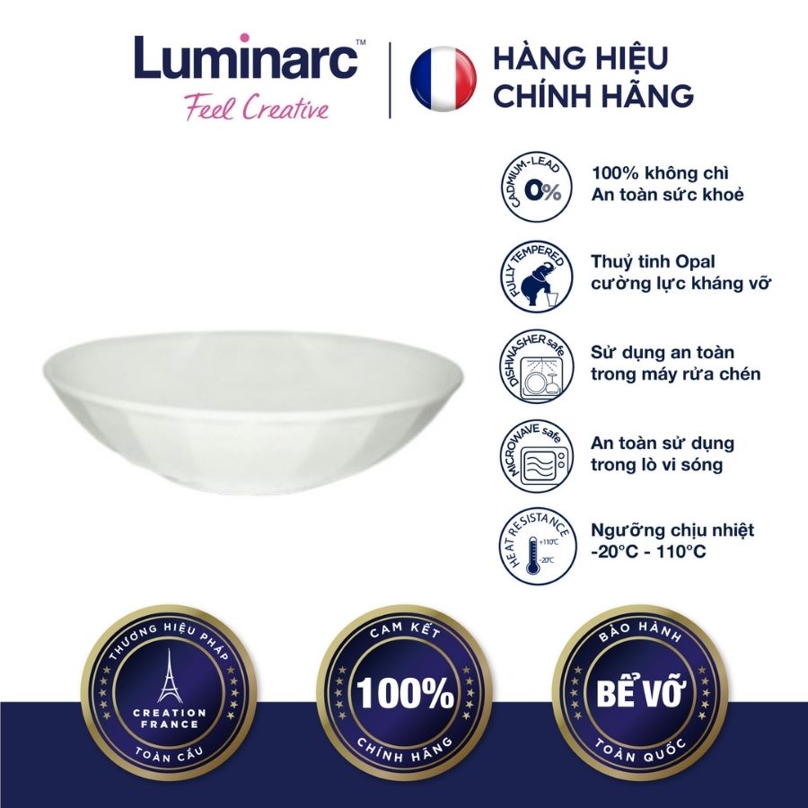 Bộ 6 Đĩa Chấm Thuỷ Tinh Luminarc Trianon 11cm - LUTRN3649