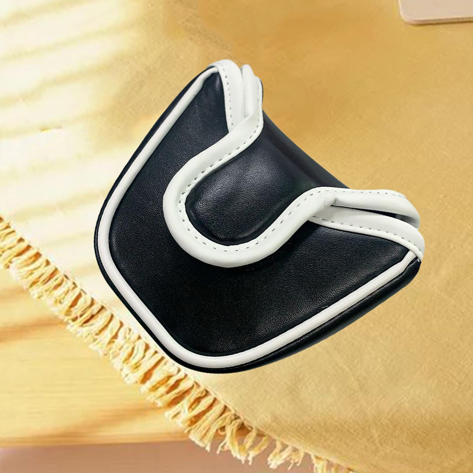 4x Golf Putter Cover,Putter covers for head Mallet Putter Head Cover PU Leather Mallet Protective Bag