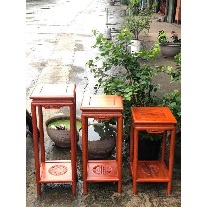 Đôn chân tròn gỗ hương cao 60/70/80cm
