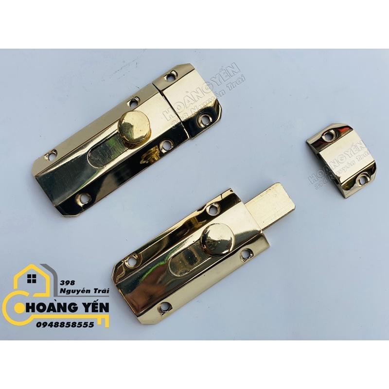 Chốt đồng cửa gỗ, chốt cửa bằng đồng thau dài 8,5cm và 11,5cm - chốt mui rùa bóng