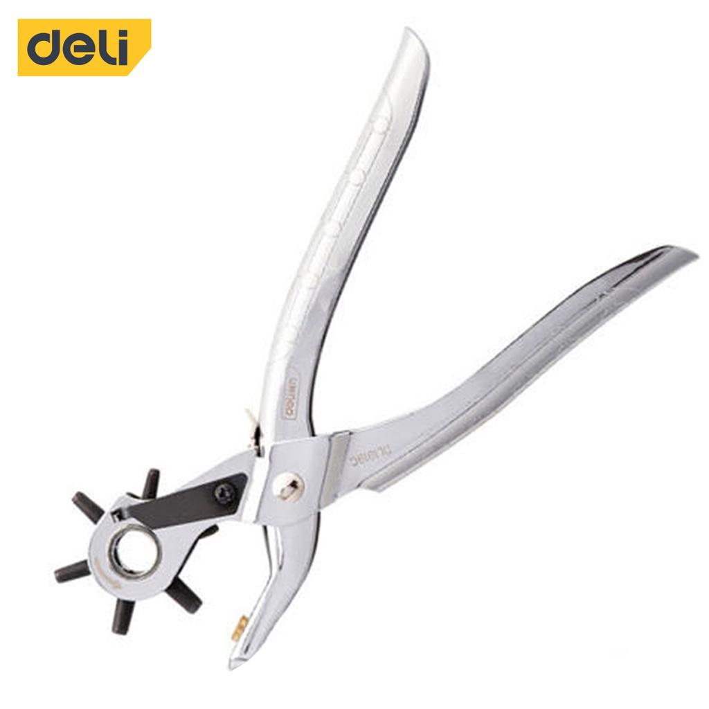 Kìm Bấm Lỗ 9 Inch Deli Tools Màu Đen Cao Cấp - Kích Thước Lỗ Bấm Đa Dạng Phù Hợp Với Nhiều Nhu Cầu Khác Nhau - DL1919