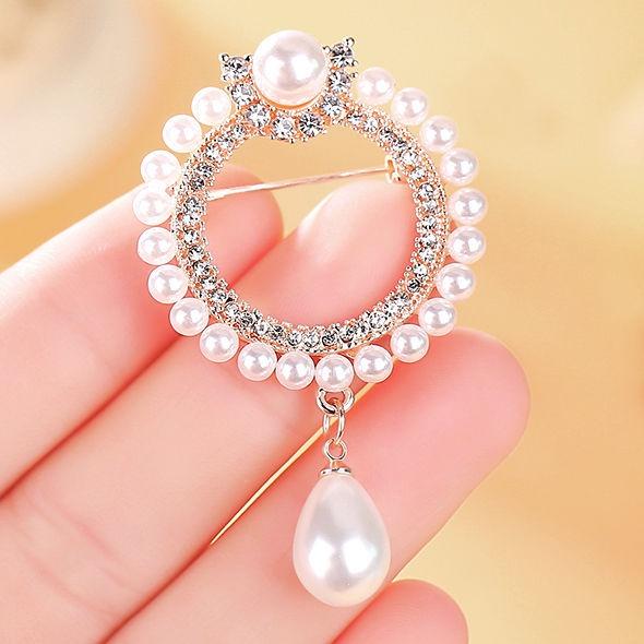 Tag áo - ghim cài áo Tròn ngọc