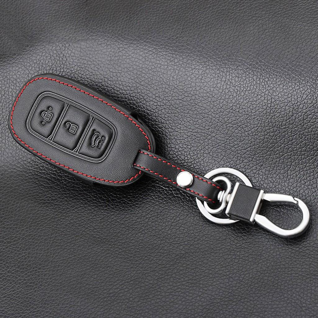Bao Da Chìa Khóa Dành Cho Xe Hyundai Accent , Santafe , Hyundai KONA Loại 3 Nút