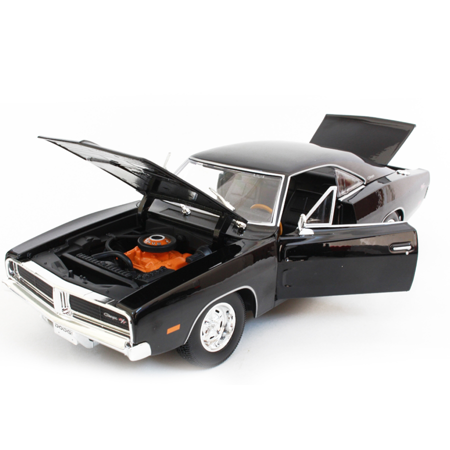 Mô Hình Xe Dodge Charger R/T 1969 Met Grey 1:18 Maisto - MH 31387