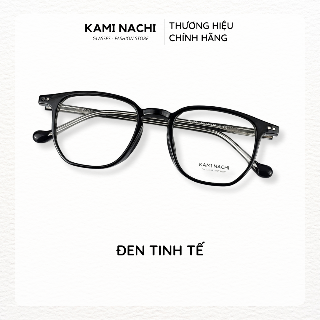 Gọng kính Xuân Hè mới KAMI NACHI T7259, chất liệu nhựa phối kim loại