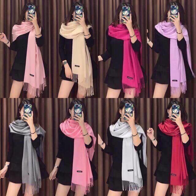 KHĂN CHOÀNG CASHMERE CÁC MÀU TRƠN CỰC MỊN ĐẸP LOẠI 1