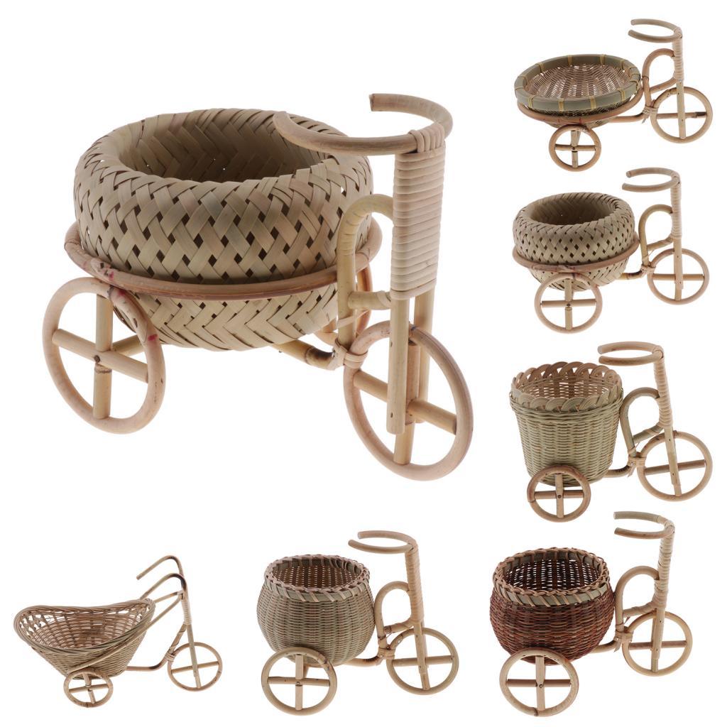 Cute Bamboo Storage Baskets Decoration Triangle Handcrafts for Desktop-01