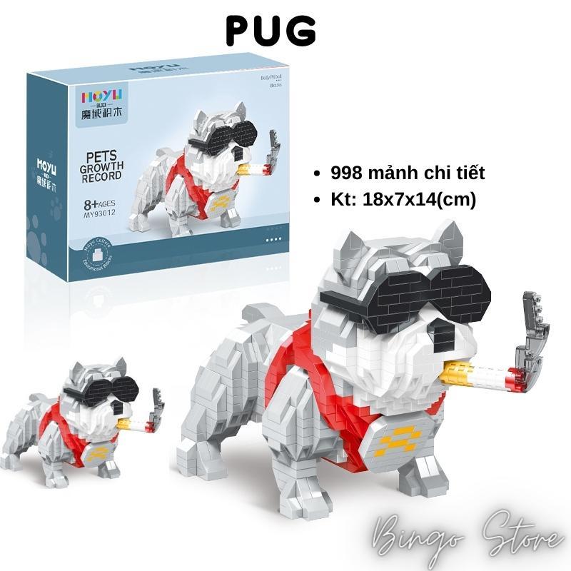 MÔ HÌNH LẮP RÁP CHÓ PUG 998 CHI TIẾT