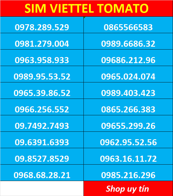 Sim viettel số đẹp - Nghe gọi mãi mãi - Hàng chính hãng