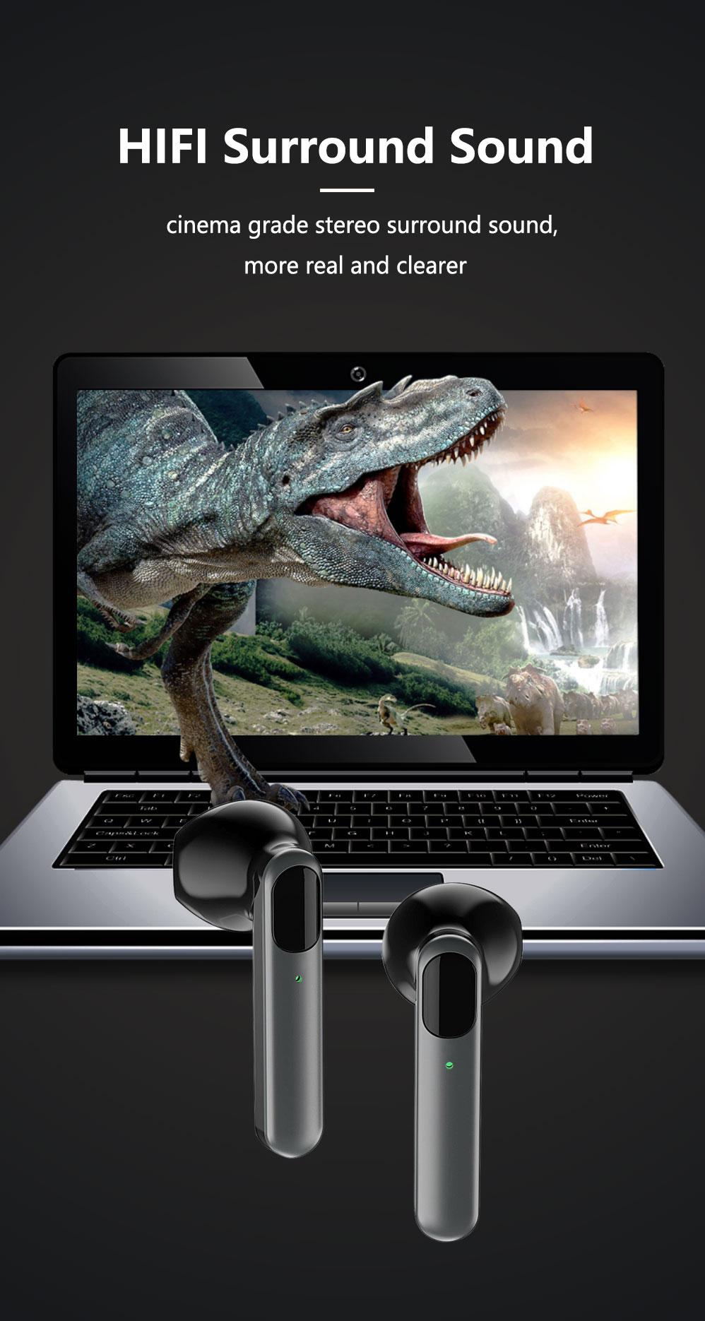 Mini  Bluetooth  5.0  Wireless  Headset Rechargeable Stereo Sports Earbuds