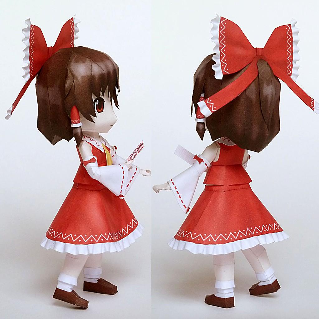 Mô hình giấy Anime Chibi Hakurei Reimu - Touhou Project