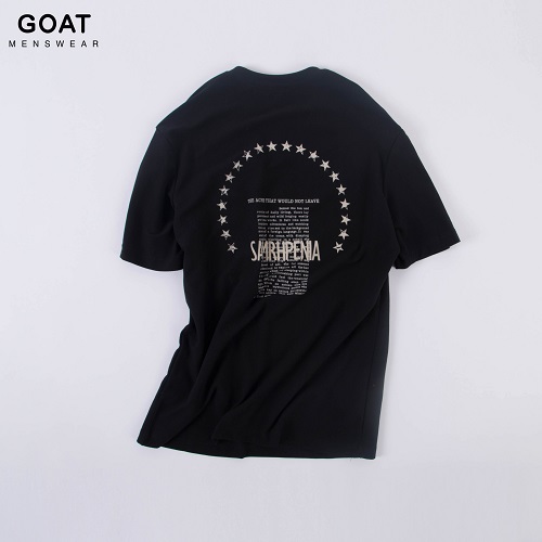 Áo Thun Nam Tay Ngắn In Chữ Phối Túi Trẻ Trung GOAT MENSWEAR