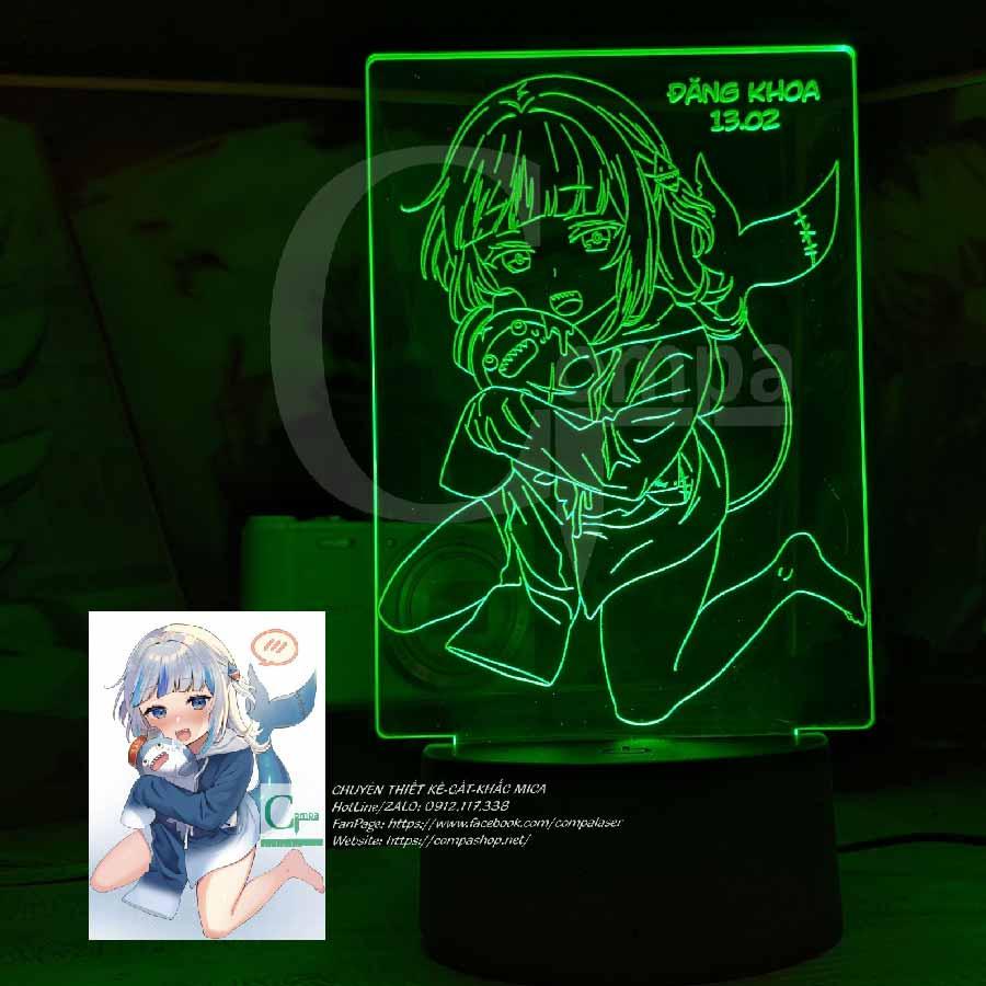 Đèn Ngủ Virtual YouTuber Gawr Gura Type 06 AVYT0506 16 MÀU TÙY CHỈNH