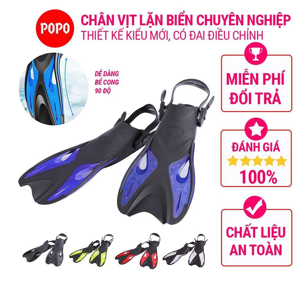 Chân vịt lặn biển cho thợ lặn chuyên nghiệp DF09 POPO dây đeo có điều chỉnh chống trơn trượt