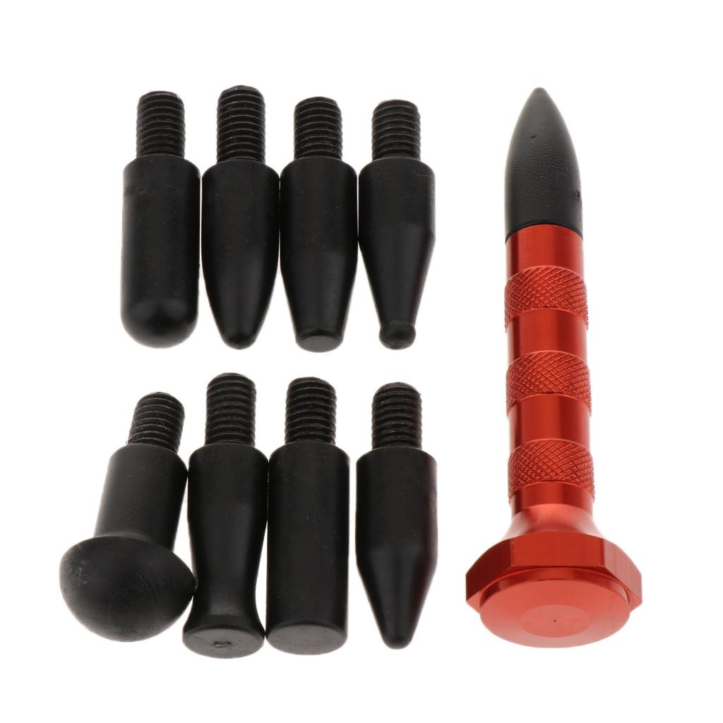 Universal Paintless Dent Repair Tap Down Pen with 9 Heads Tips Dent Removal Tools