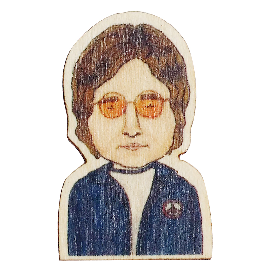 Huy Hiệu Cài Áo Gỗ John Lennon PS021