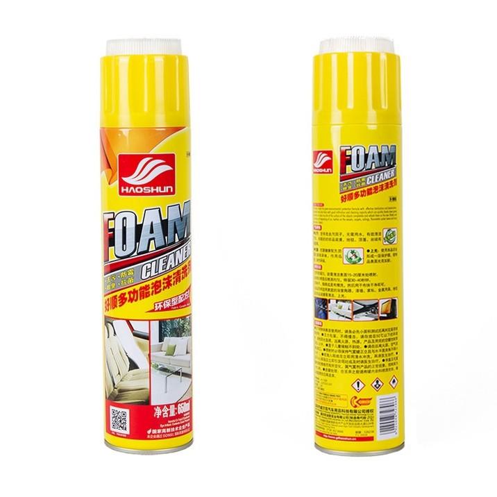 Chai Xịt bọt Đa Năng FOAM Cleaner Công Nghệ Mỹ Vệ Sinh Ghế Da, Nội Thất Ô TÔ, Túi Ví Da, Giày Dép....