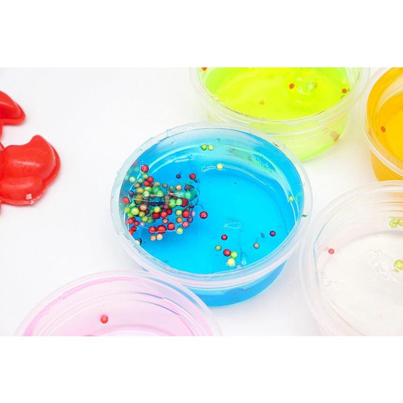 1 hộp Slime nhỏ nhiều màu chất nhờn ma quái (TÁCH LẺ) charm cốm xốp