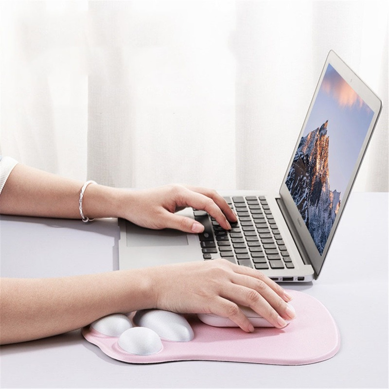 Mèo Paw Miếng Lót Chuột Kawaii Chơi Game Để Bàn Bọc Chống Trượt Silicone Chuột Thảm Bàn Thảm Laptop Chơi Game Bàn Phím Máy Tính Để Bàn bộ