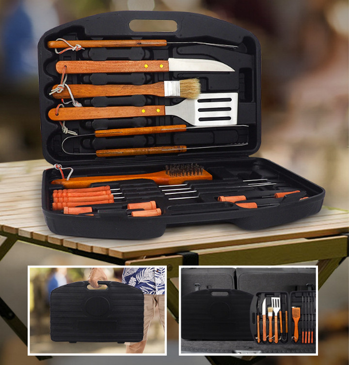 Bộ Dụng Cụ Nướng Thịt BBQ ToolBox 19 Món - Home and Garden