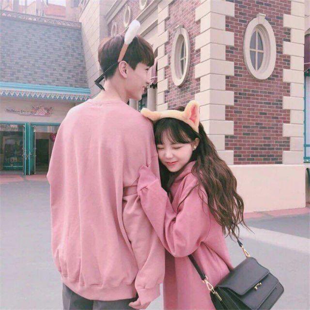 ÁO SWEATER BASIC PINK HỒNG TRƠN UNISEX - L12