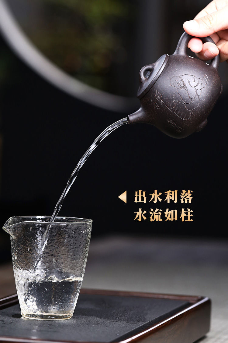 Ấm tử sa thạch bều cao Thiền-Đạt Ma